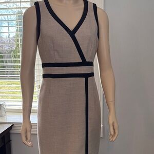 Iris Setlakwe Black and Tan Midi Dress